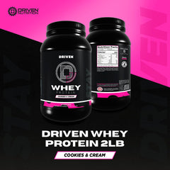 Driven WHEY scoop in water shows easy mixing