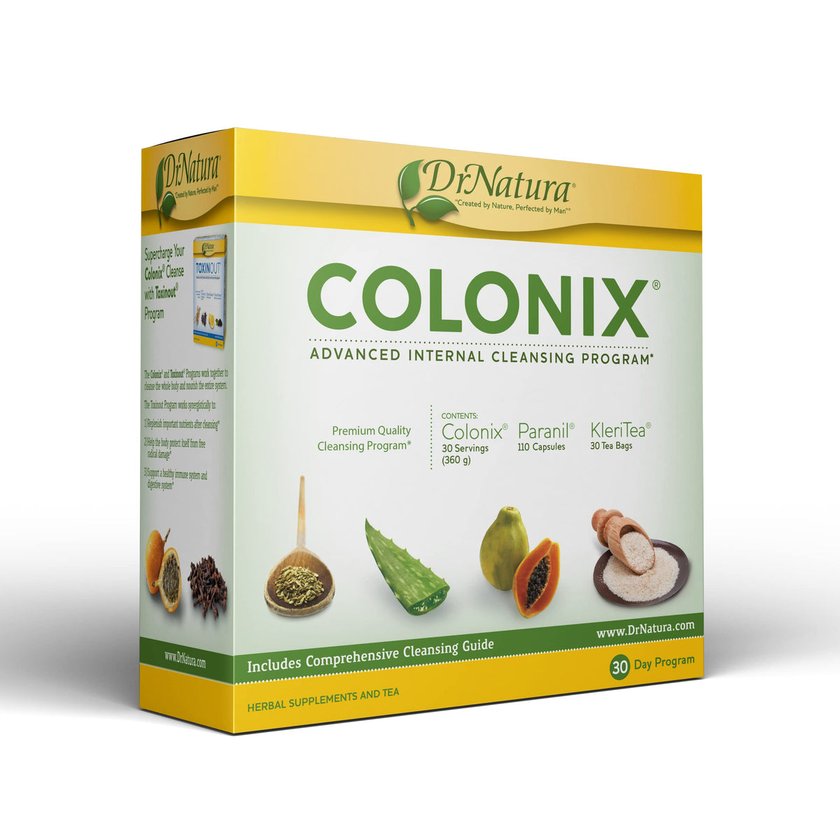 DrNatura Colonix Kit bottle with psyllium powder for gentle detox support