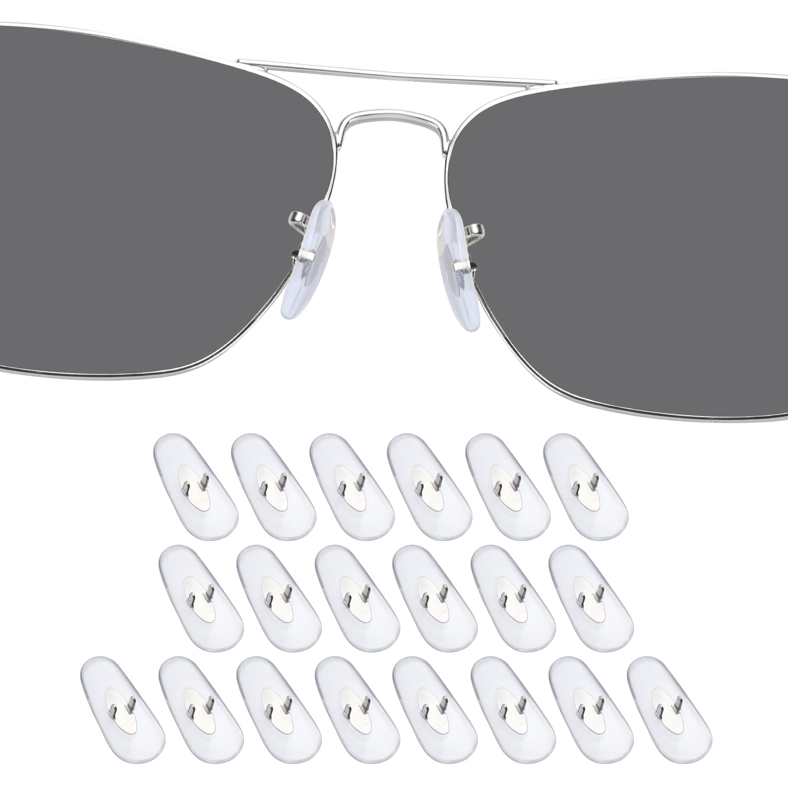 Drogo 10-pairs clear silicone nose pads for Ray-Ban sunglasses