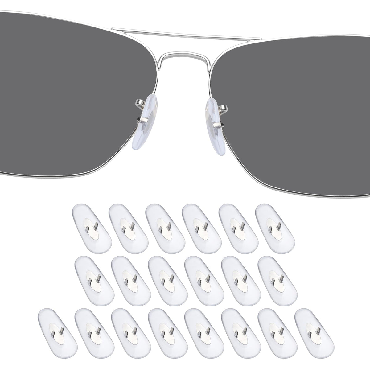 Drogo 10-pairs clear silicone nose pads for Ray-Ban sunglasses