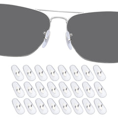 12 pairs of clear silicone nose pads for Ray-Ban sunglasses, front view