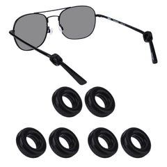 DROGO black ear grips for eyeglasses - front view