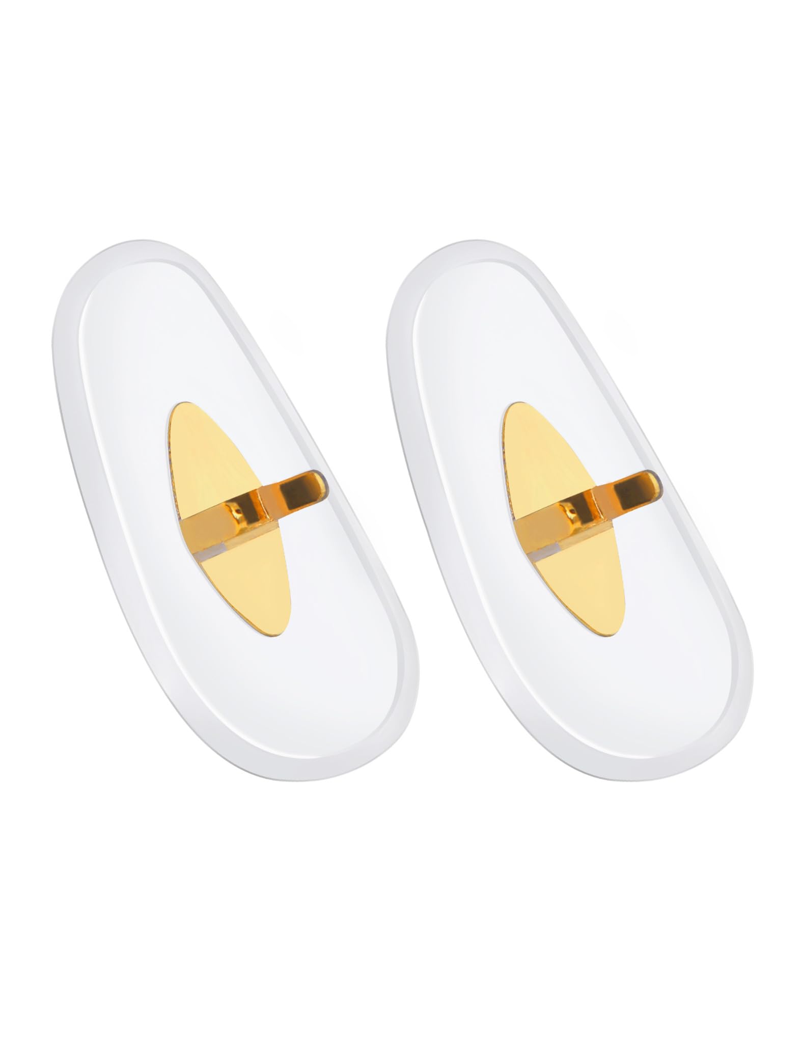 Close-up of clear silicone nose pads with anti-slip texture