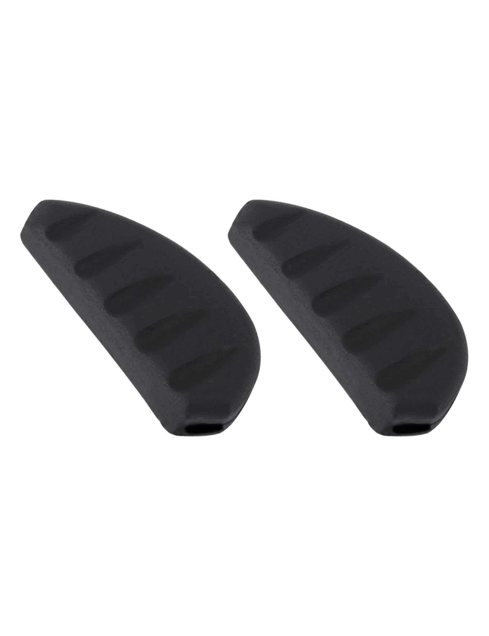 Close-up of soft silicone nose pads for eyeglasses - black