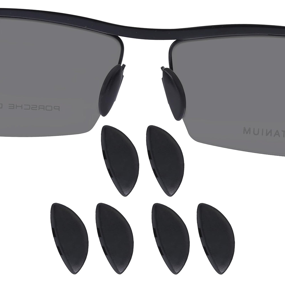 Drogo 15mm silicone nose pads (D-shaped) - black, plug-in