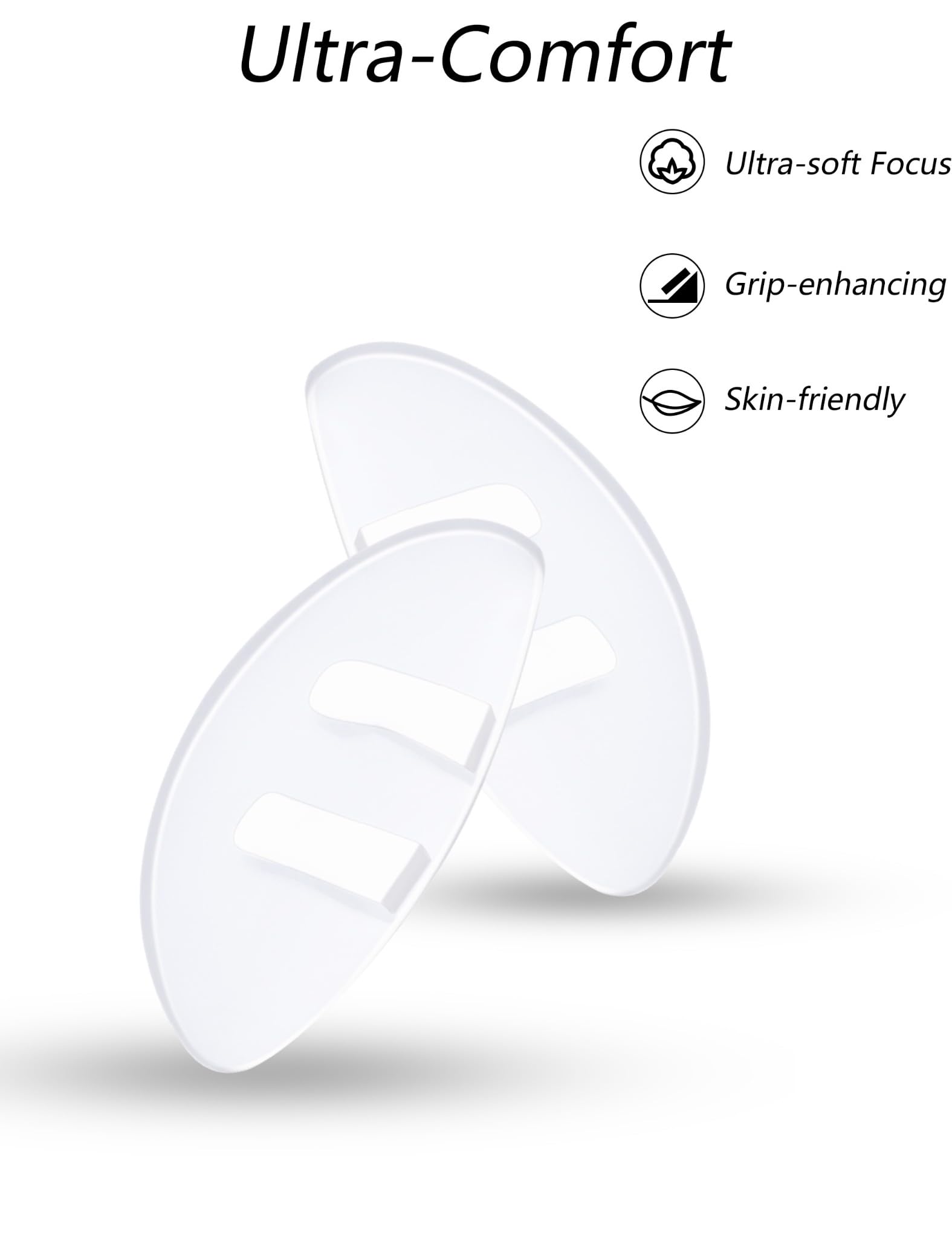Package includes 6 pairs of clear nose pads