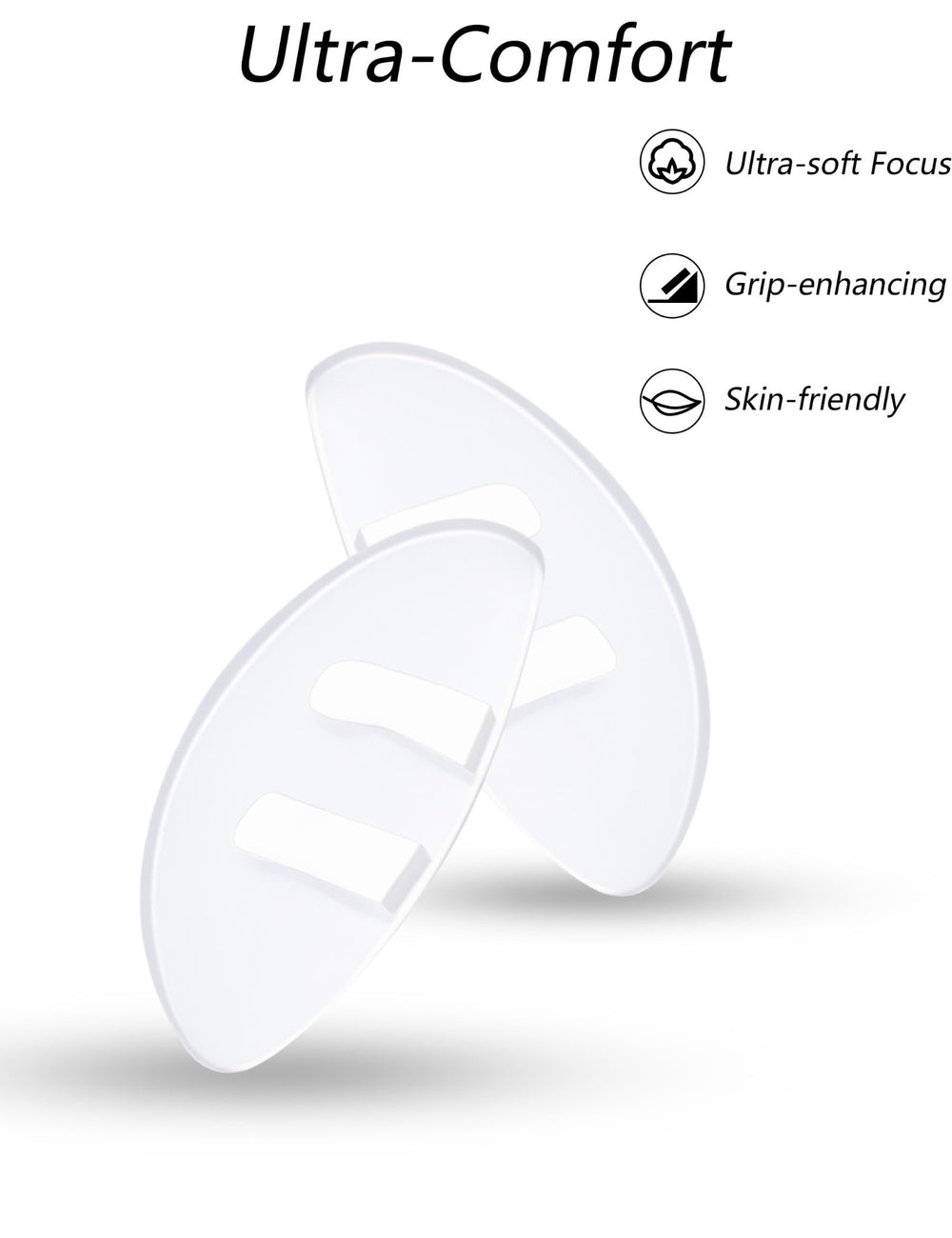 Package includes 6 pairs of clear nose pads