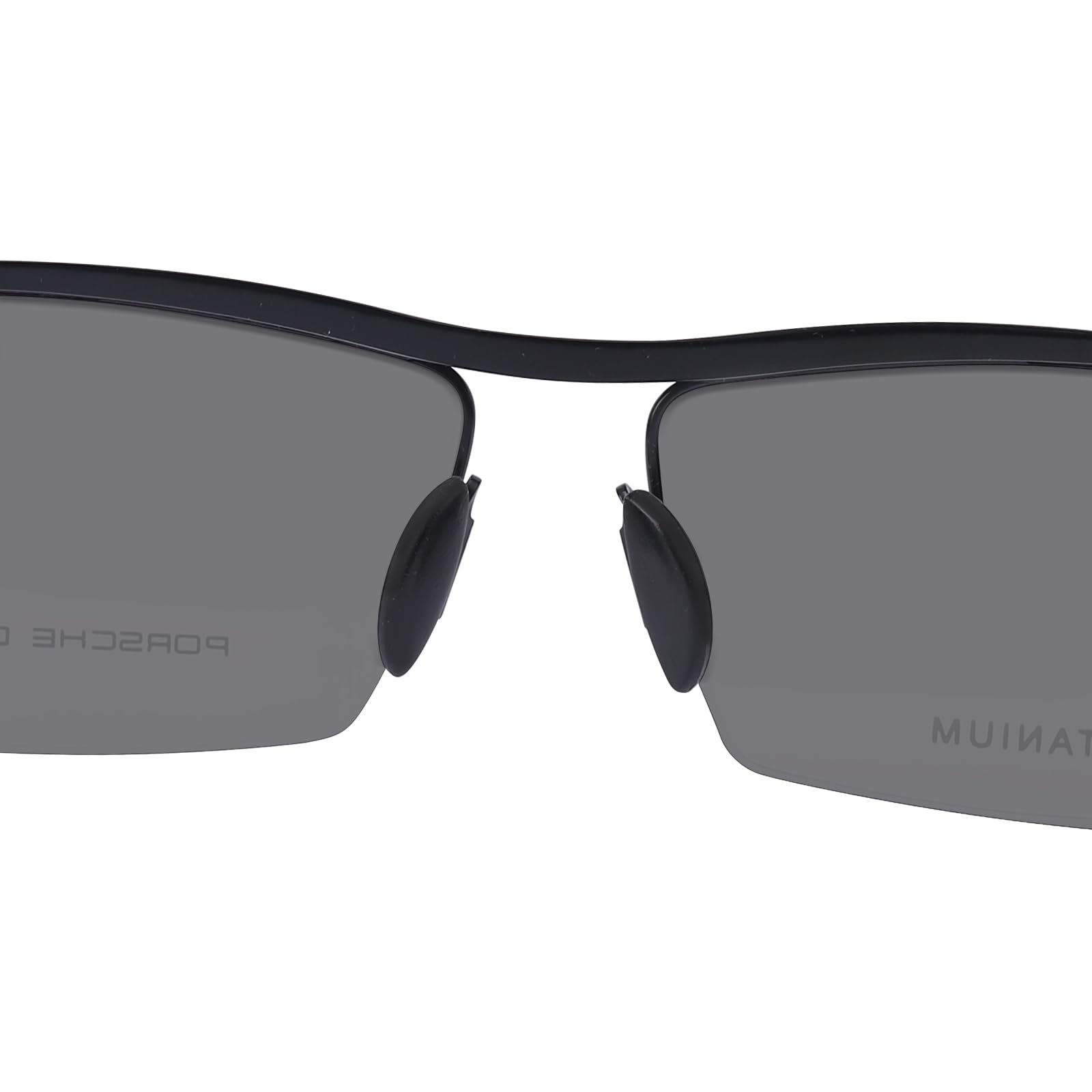 Drogo plug-in nose pads being installed on an eyeglass frame