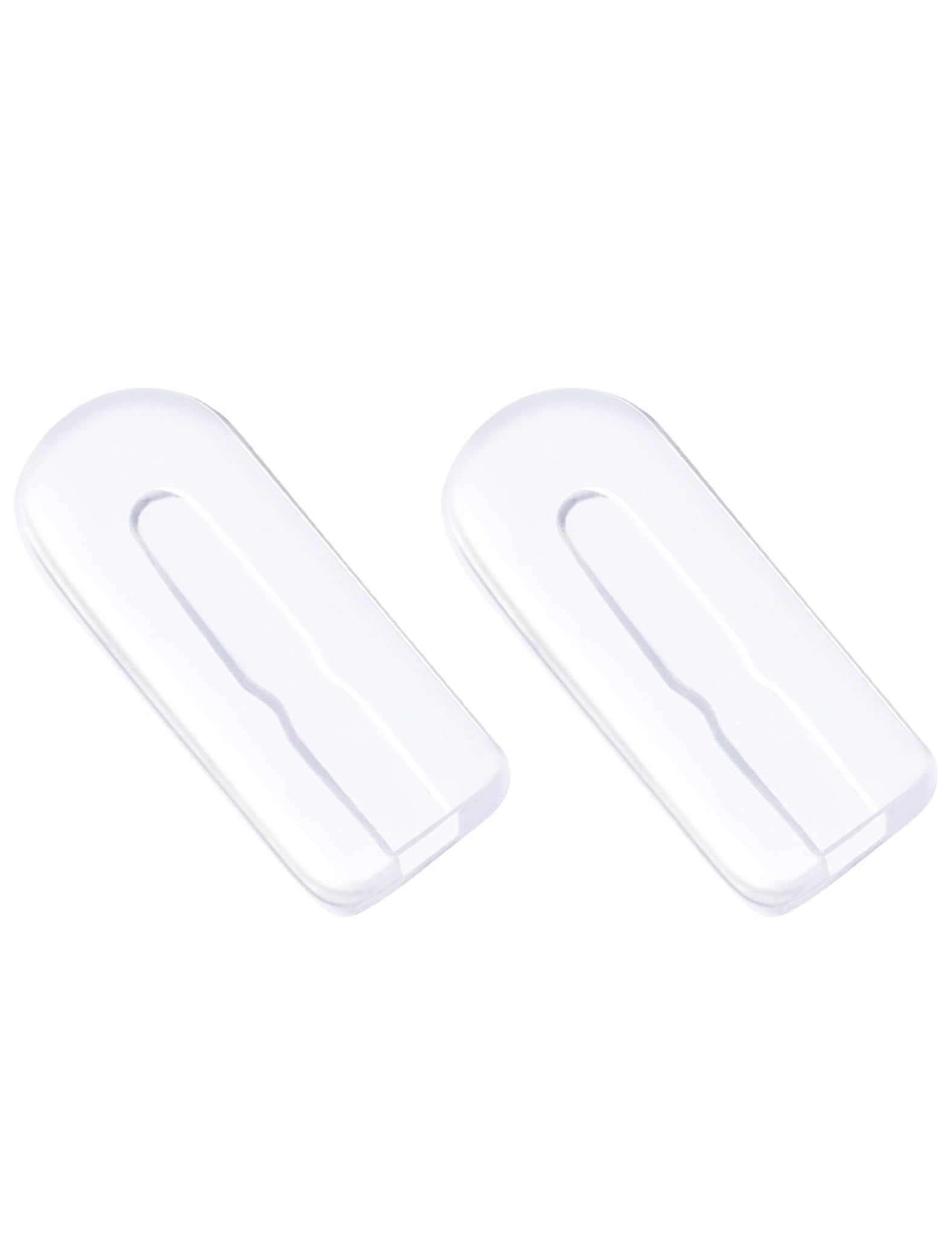 Close-up of 12mm clear silicone nose pads