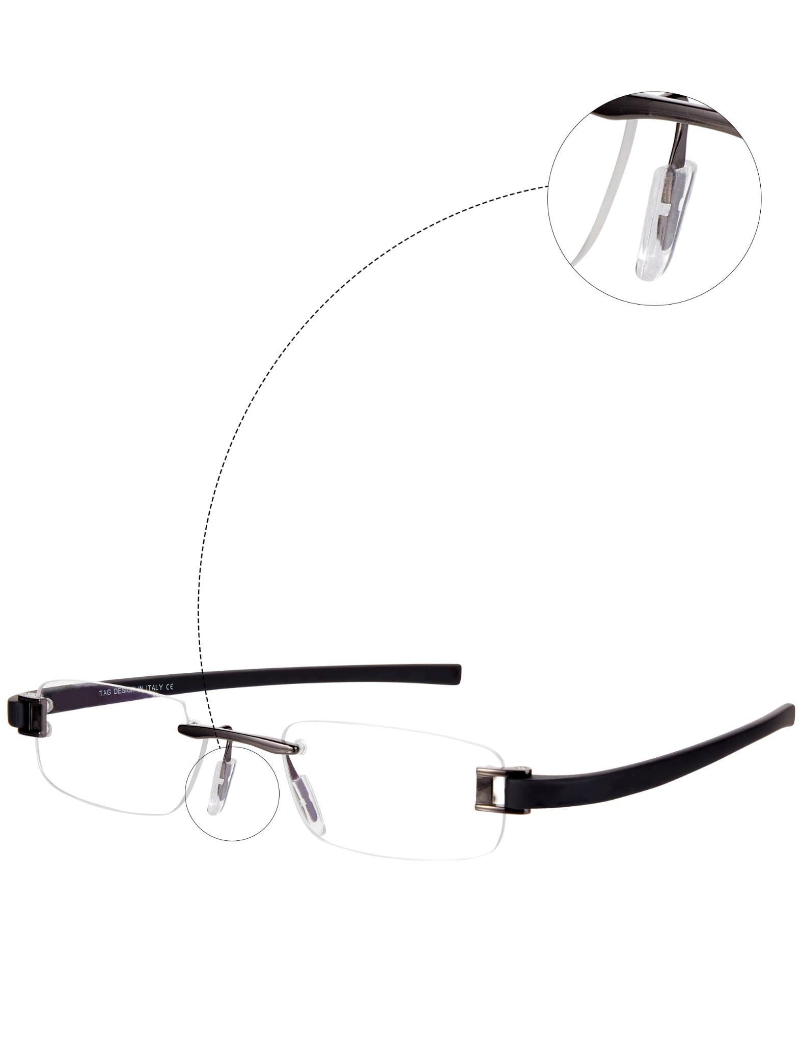 Anti-slip plug-in nose pads for glasses