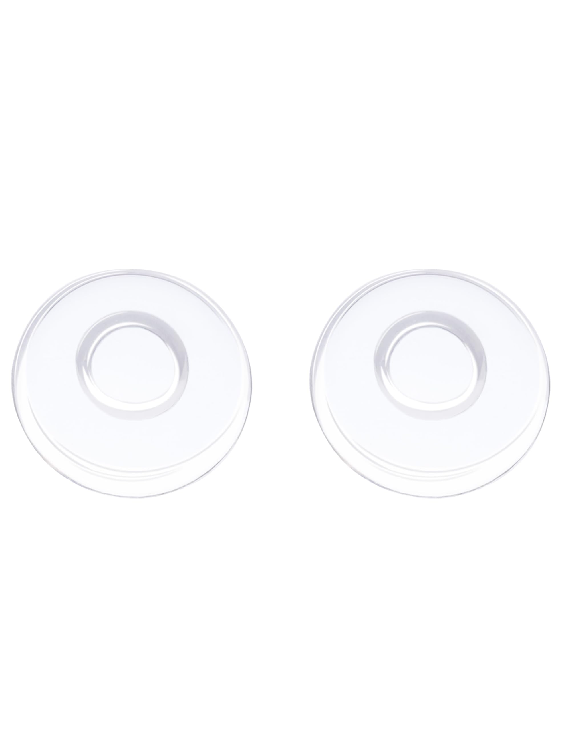 Close-up: 9mm clear silicone plug-in nose pads