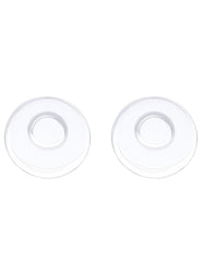Close-up: 9mm clear silicone plug-in nose pads