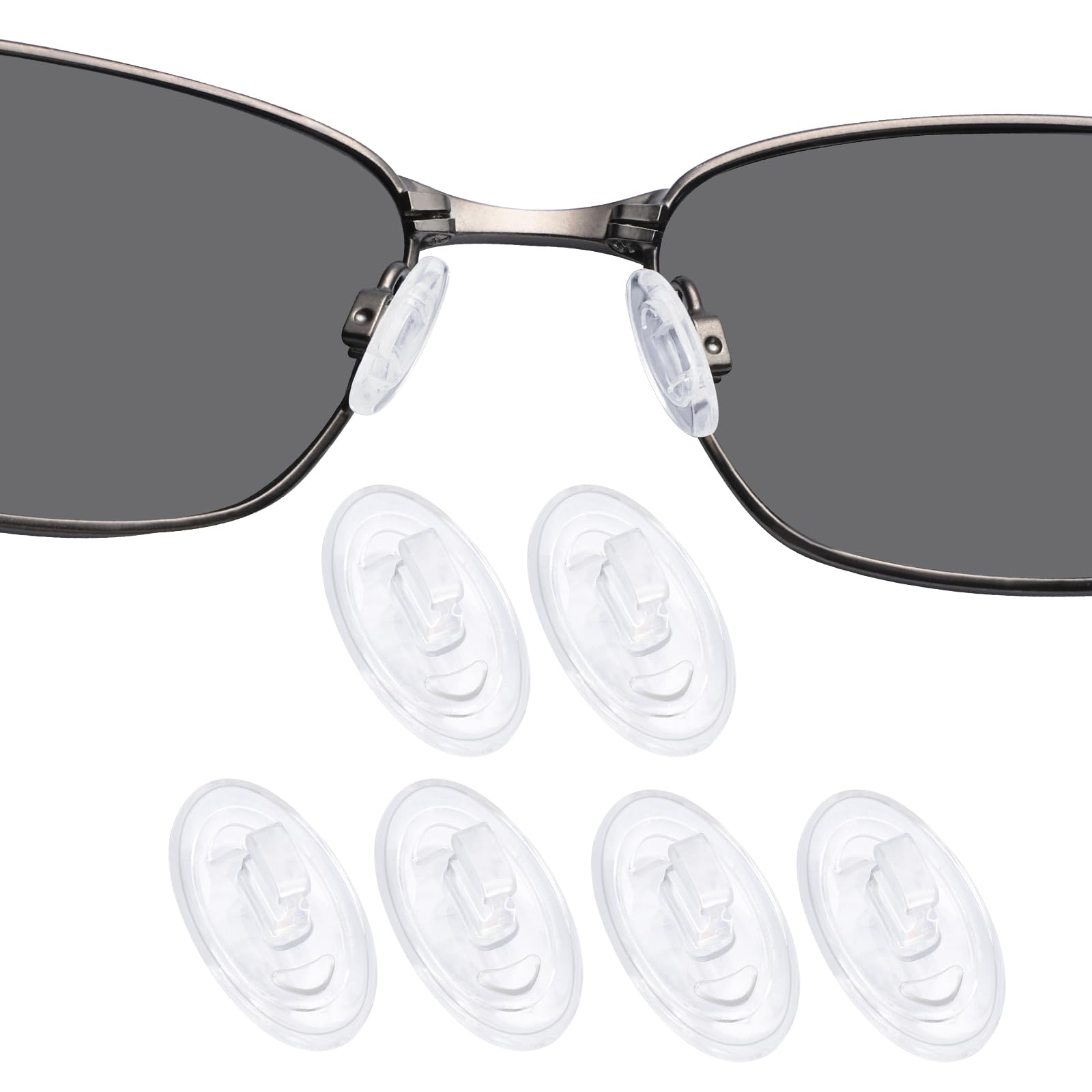 DROGO 3-pair silicone nose pads for Maui Jim Crosshair OO4044 - front view
