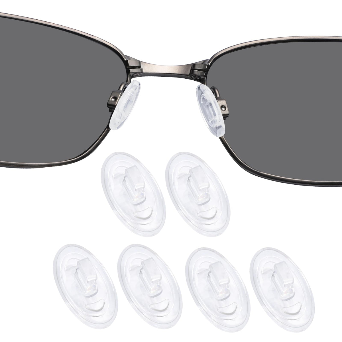 DROGO 3-pair silicone nose pads for Maui Jim Crosshair OO4044 - front view