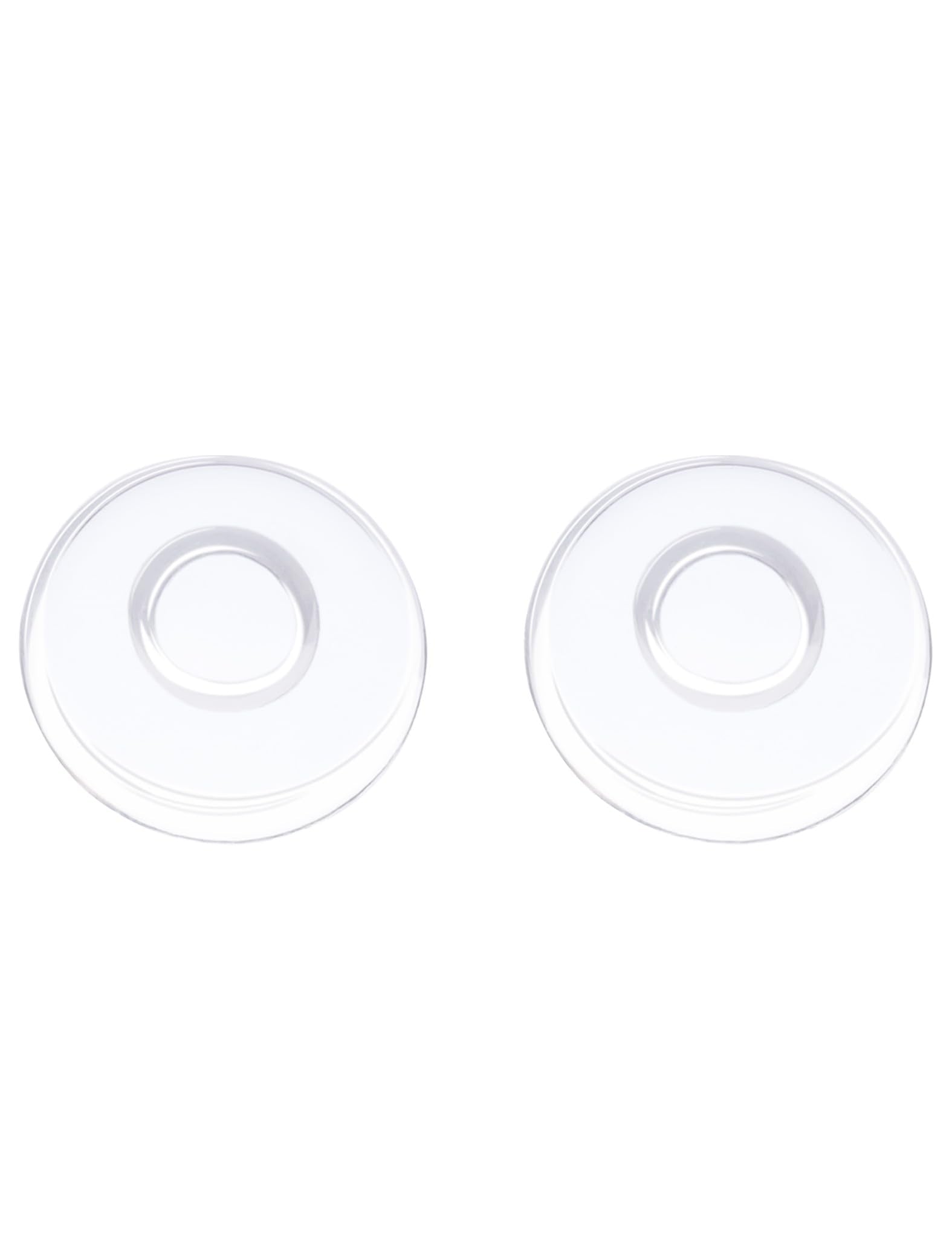 Close-up of clear silicone plug-in nose pad
