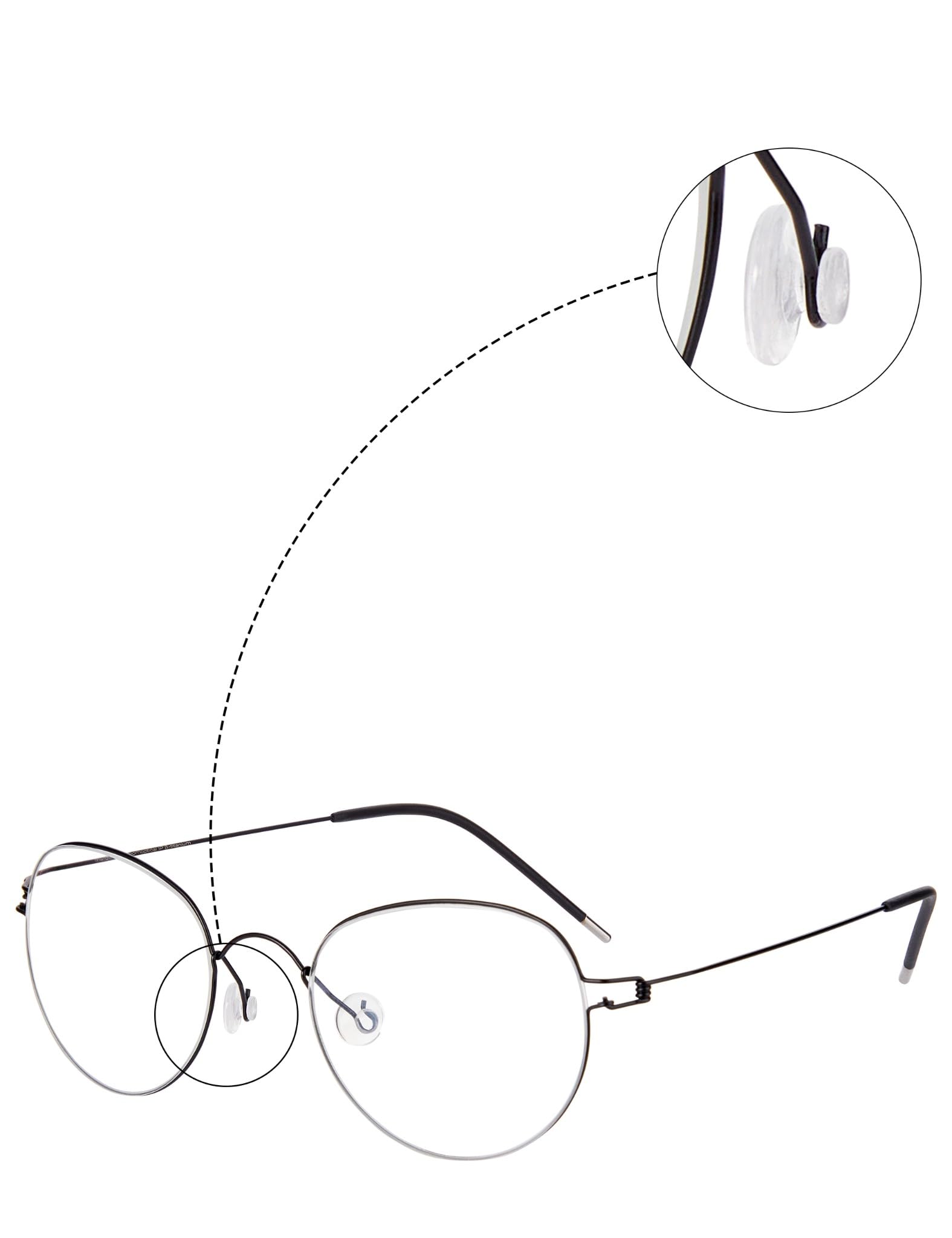 Nose pads ready for installation on eyewear frames