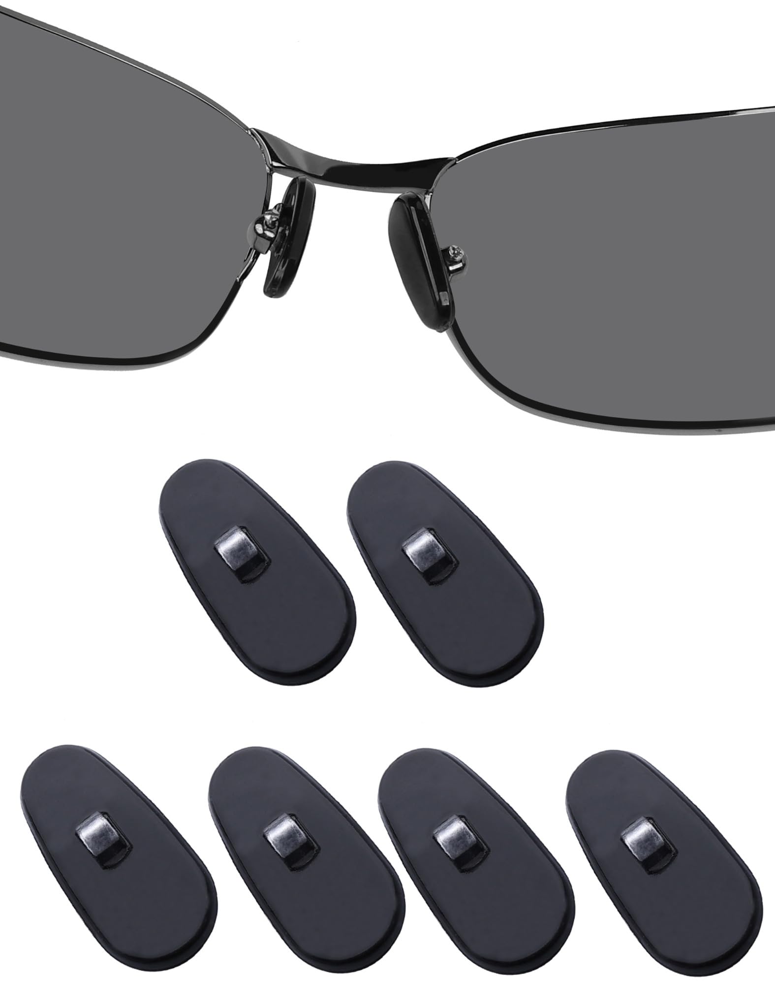 DROGO 3-pack silicone nose pads for Oakley Crosslink (clear)