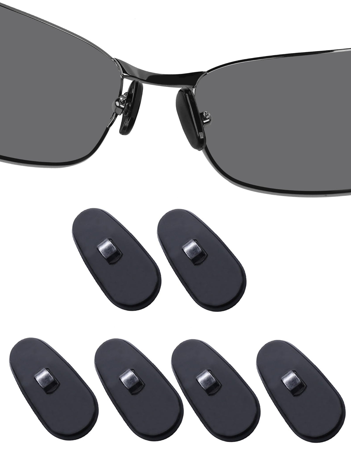 DROGO 3-pack silicone nose pads for Oakley Crosslink (clear)