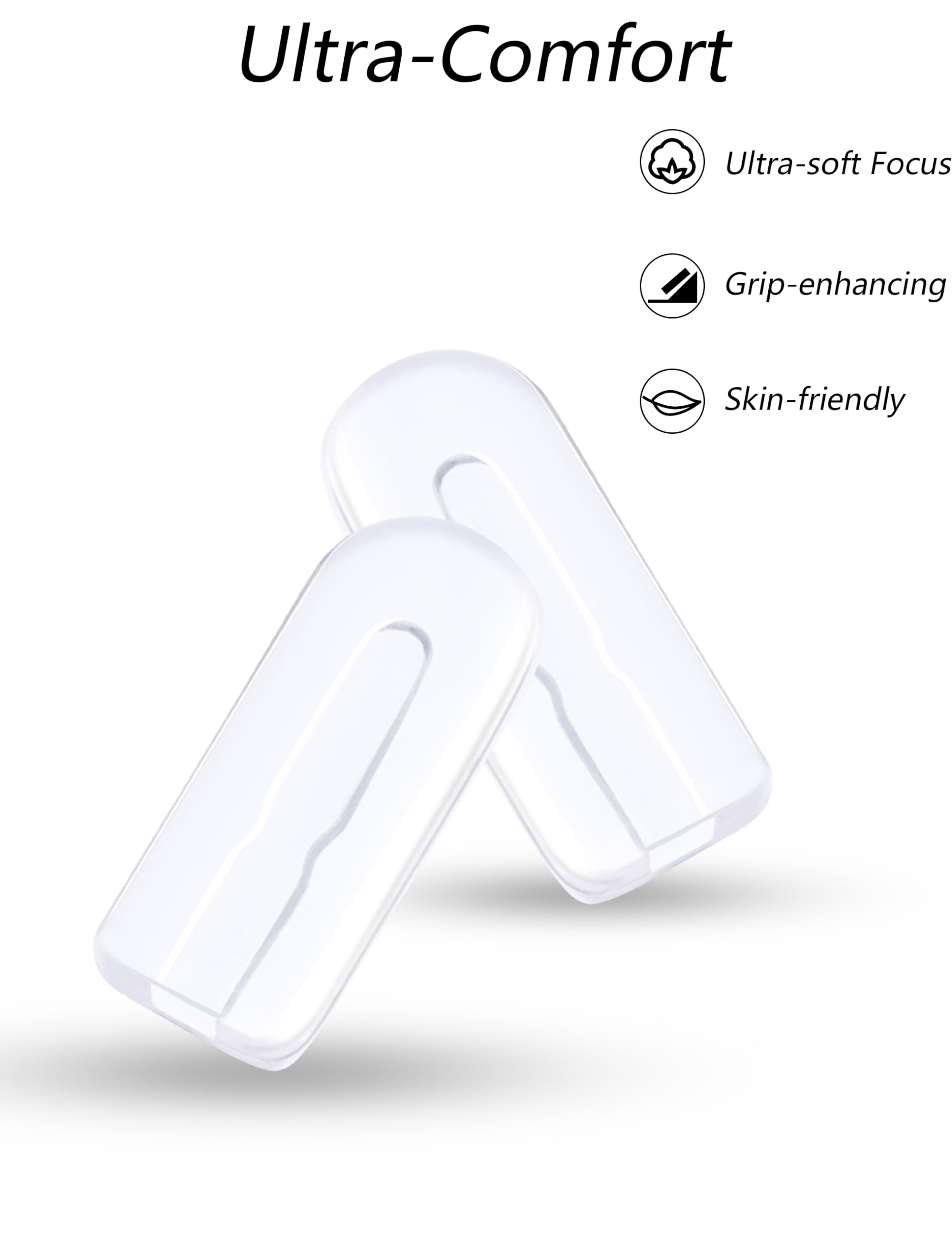 Pack of 3 pairs of clear Drogo silicone nose pads