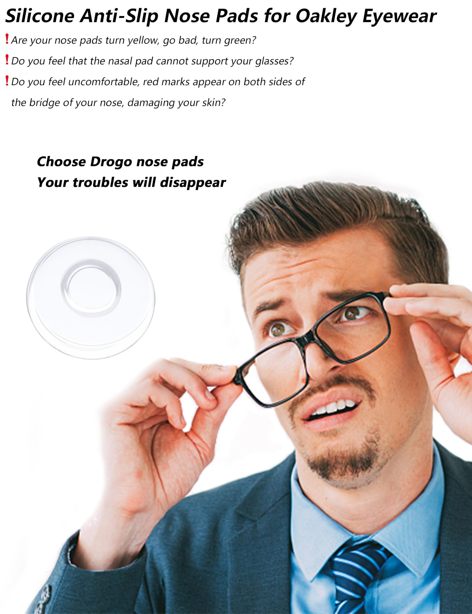 Packaging of 3-pairs clear nose pads