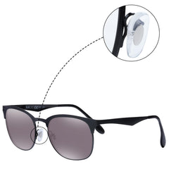 Clear, replaceable nose pads showing compatibility with various Ray-Ban frames