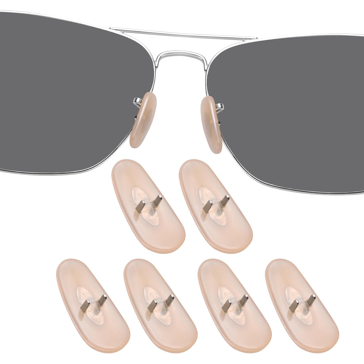 DROGO yellow silicone nose pads for Ray-Ban sunglasses - nose pad replacement (image 1)