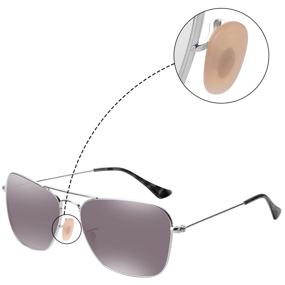 DROGO yellow silicone nose pads for Ray-Ban sunglasses - nose pad replacement (image 4)
