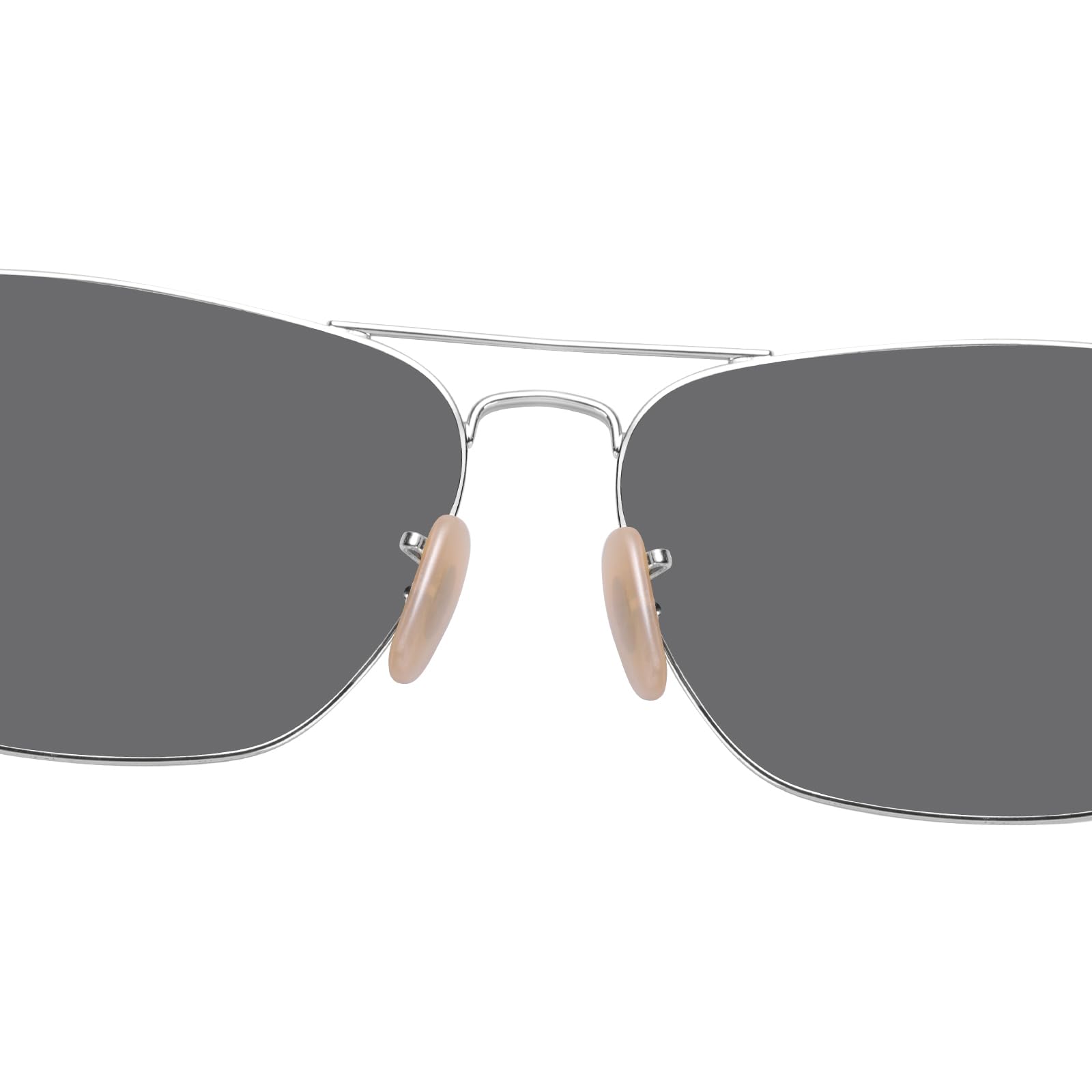 Soft silicone nose pads installed on Ray-Ban frame