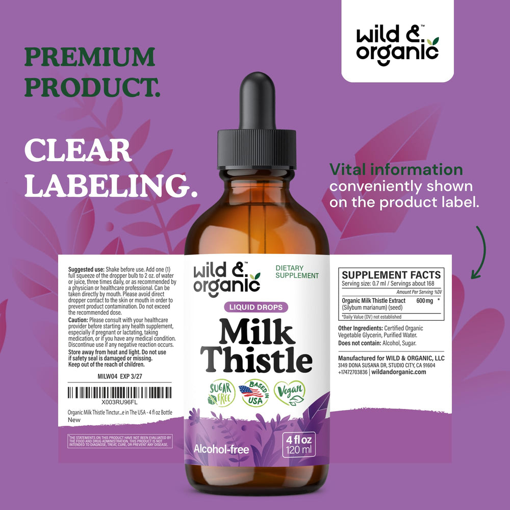 Dropper dispensing milk thistle tincture