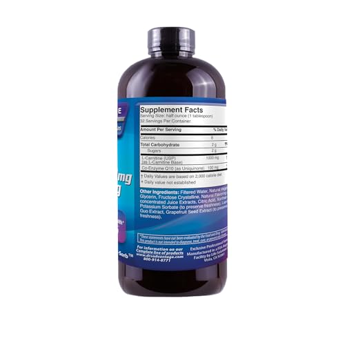 Back view of Drs Advantage L-Carnitine 16 oz bottle