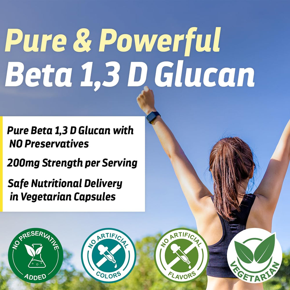 Graphic showing 1,3D beta glucan purity benefits