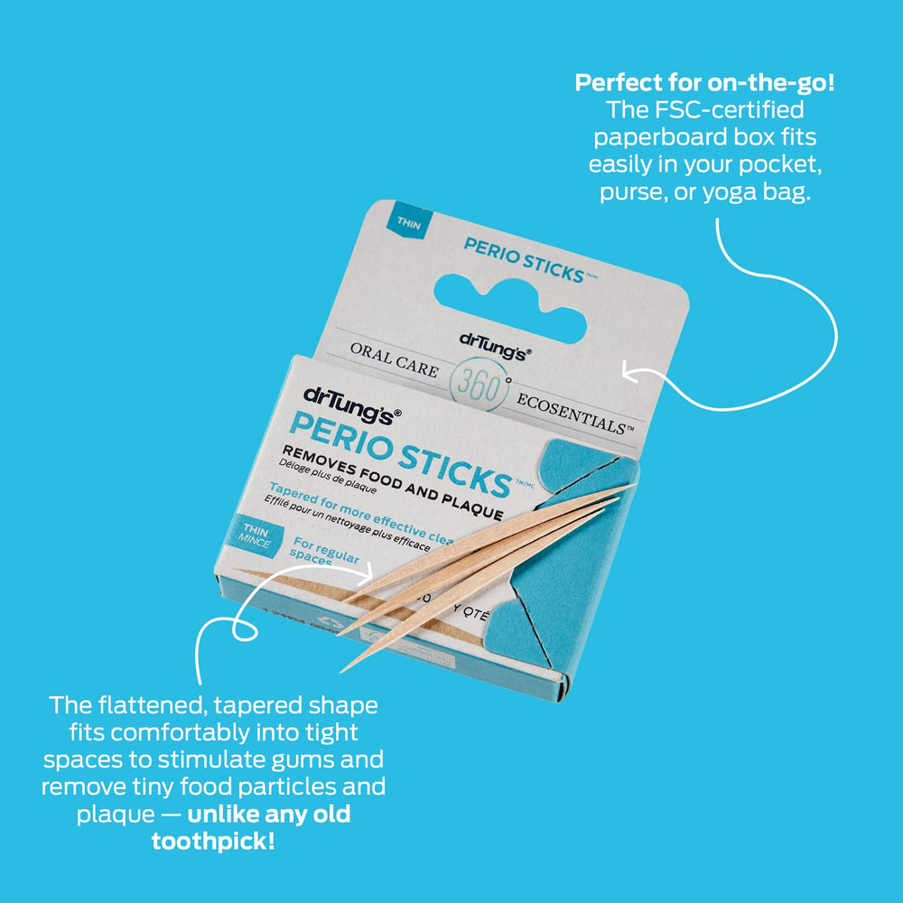 Travel-friendly Perio Sticks with carrying case