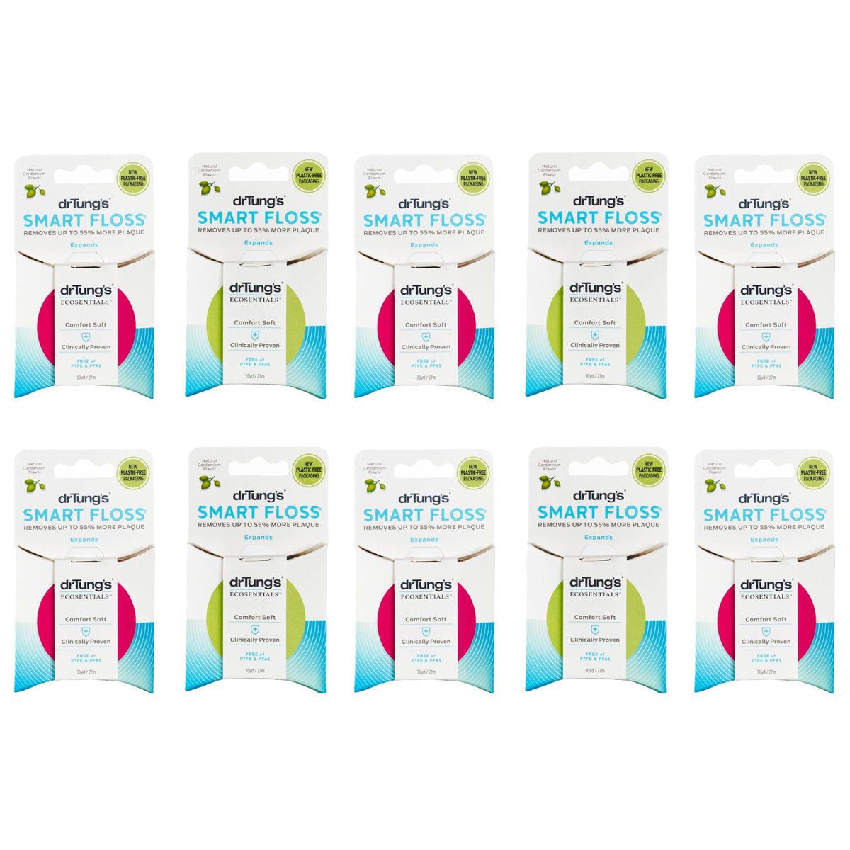DrTung's Smart Floss hero image with cardamom flavor 10-pack