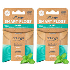 Front view of drTung's Smart Floss Mint Pack of 2