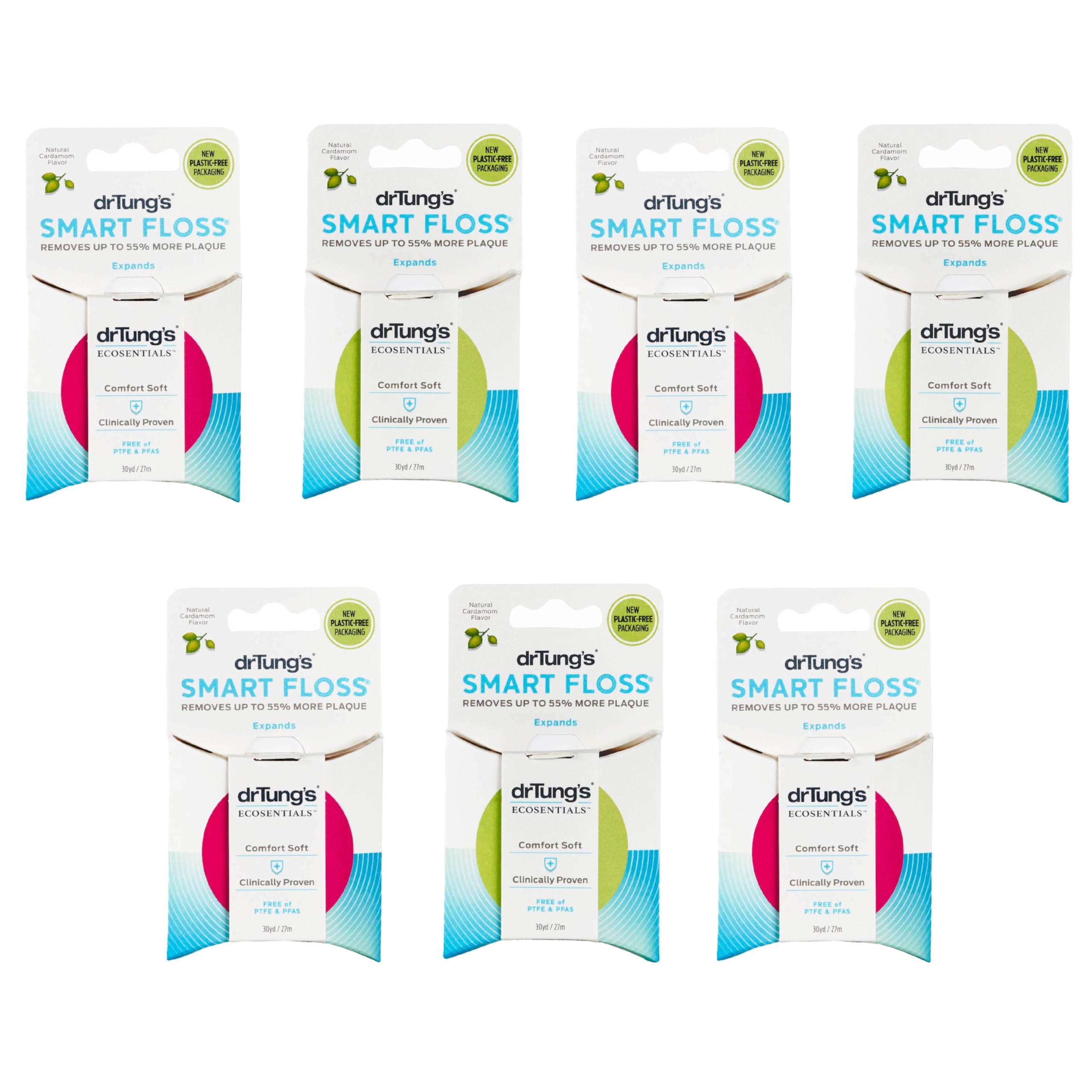 DrTung's Smart Floss Pack of 7 exterior packaging