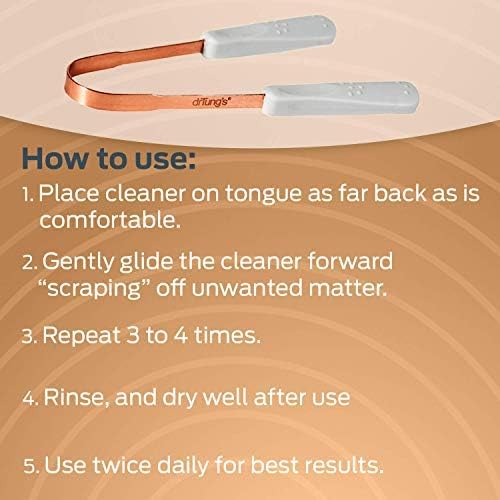 Travel-friendly tongue scraper with curved edge