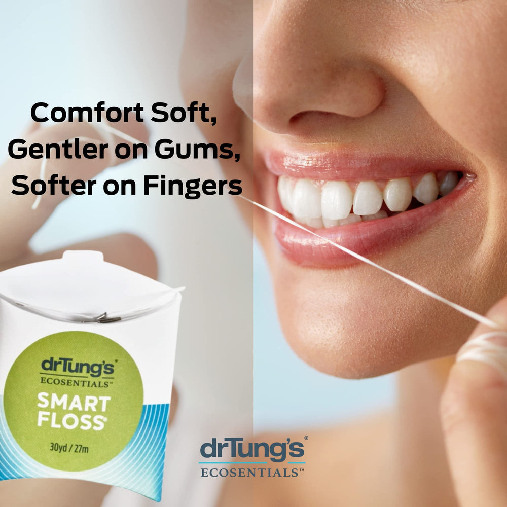 Floss expanding to reach tight spaces between teeth