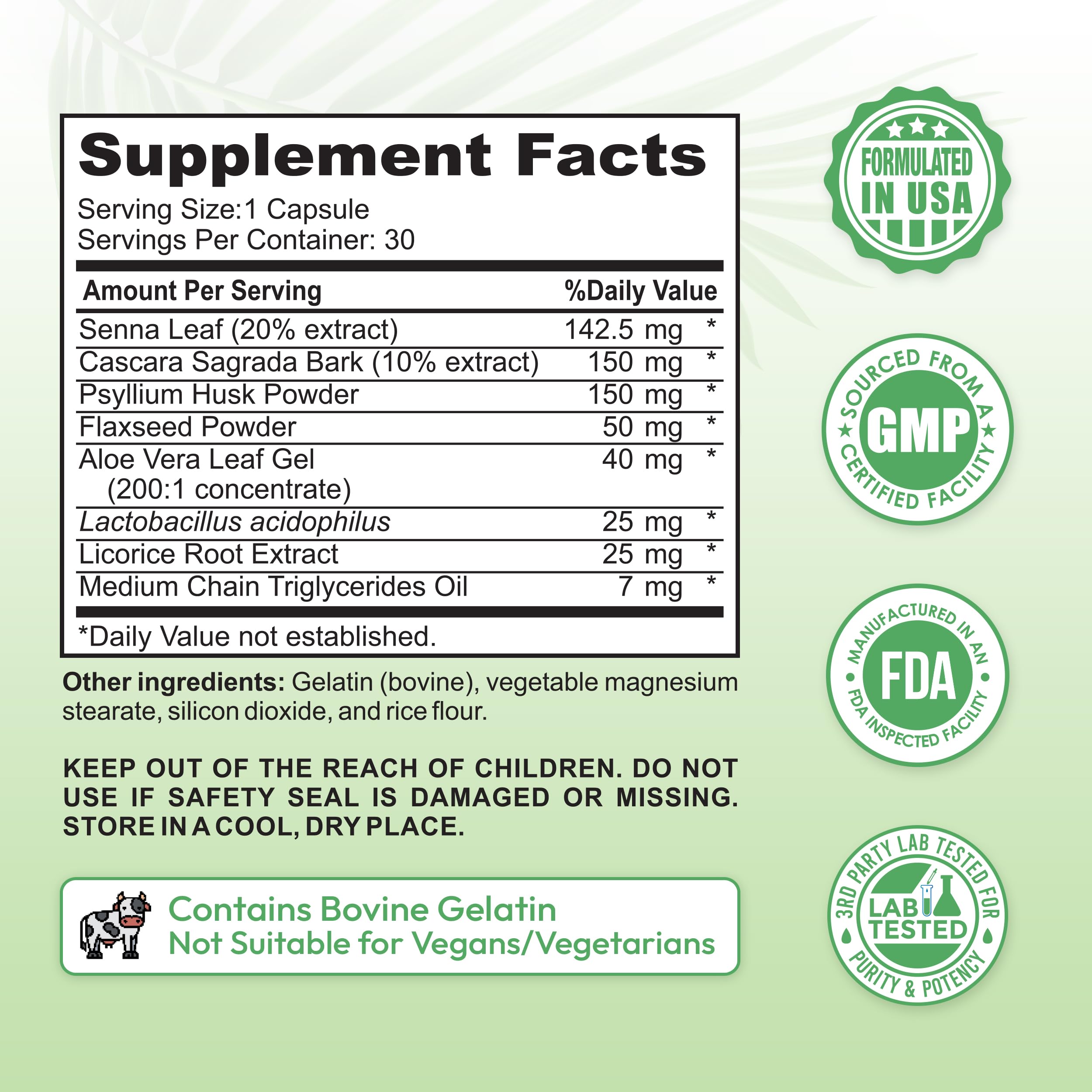 Dr Vitz herbal blend with probiotics and fiber for gut balance