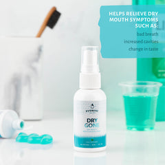 2 oz Dry Gone Throat Moisturizer spray bottle front