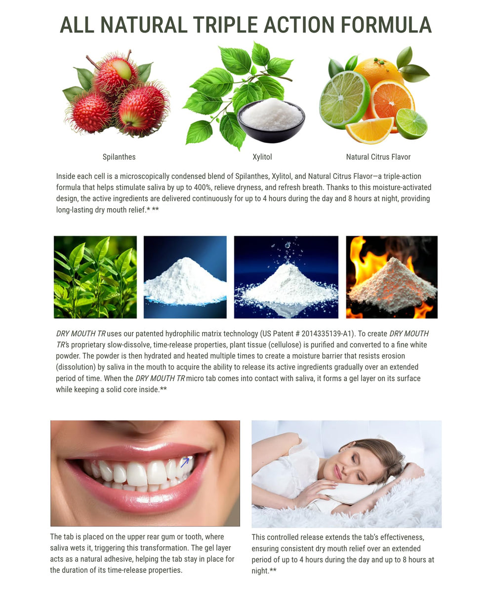 Box and bottle packaging for Dry Mouth TR NeuOra