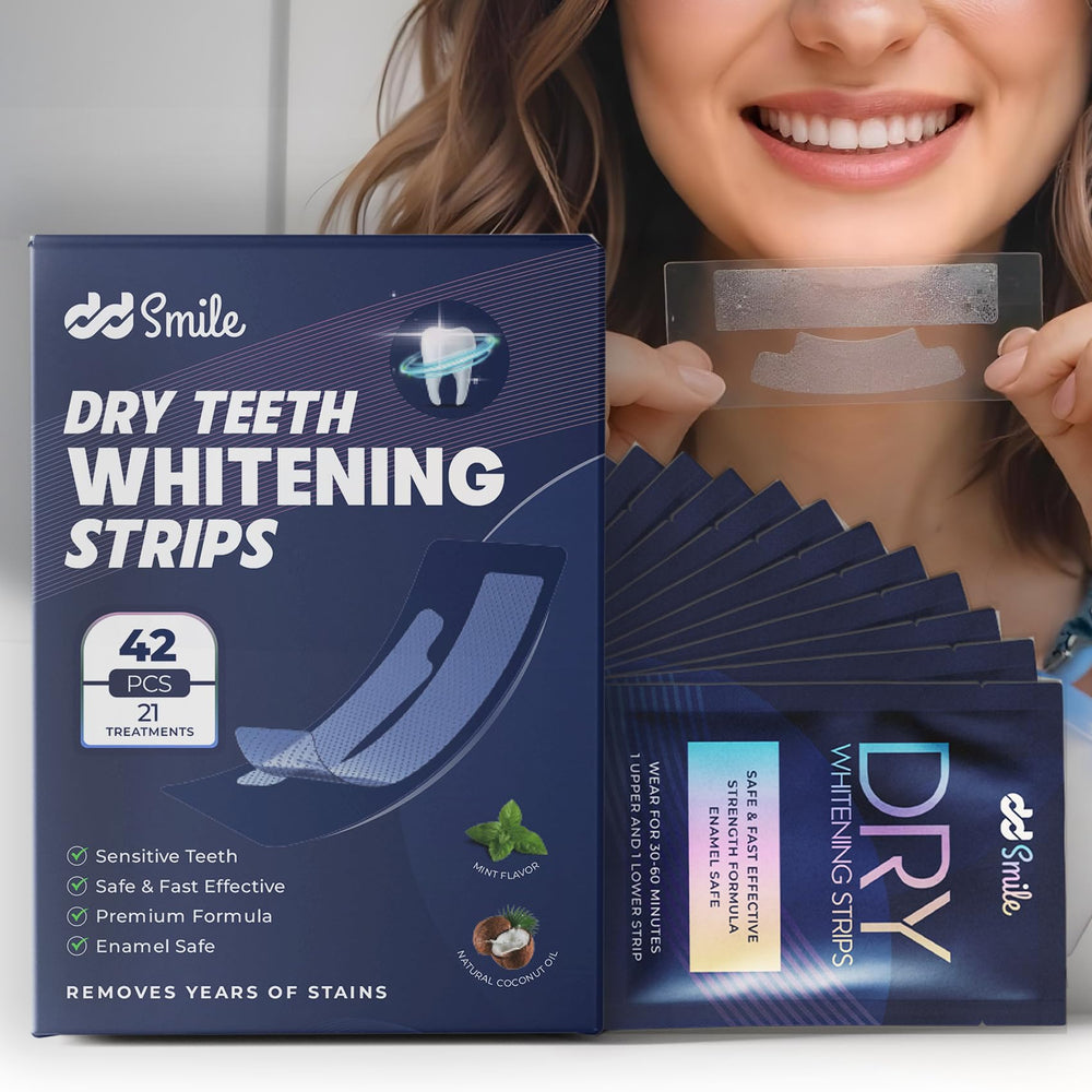 Packaging for Dry Teeth Whitening Strips with 42 strips