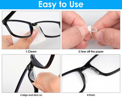 Nose pads for plastic eyeglass frames with comfortable fit