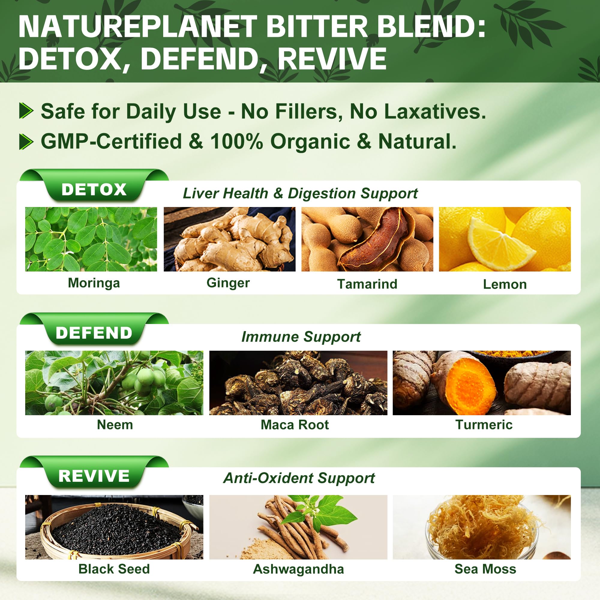 Dual soursop fruit and leaf extract ingredient panel