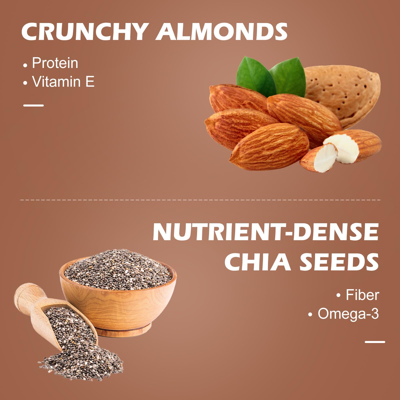 DUJOSOO Protein Wafer Bar with chia seeds and omega-3