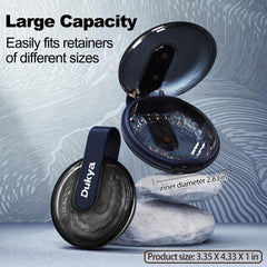 Compact and portable Dukya Retainer Case in Obsidian Blue