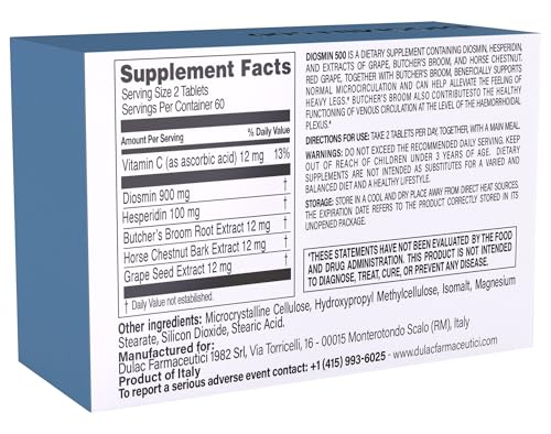 Dulàc Diosmin 500 120 tablets package