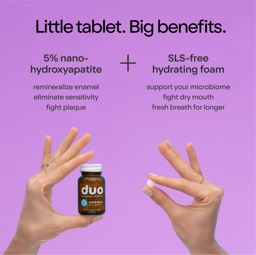 Travel size, TSA-approved toothpaste tablets