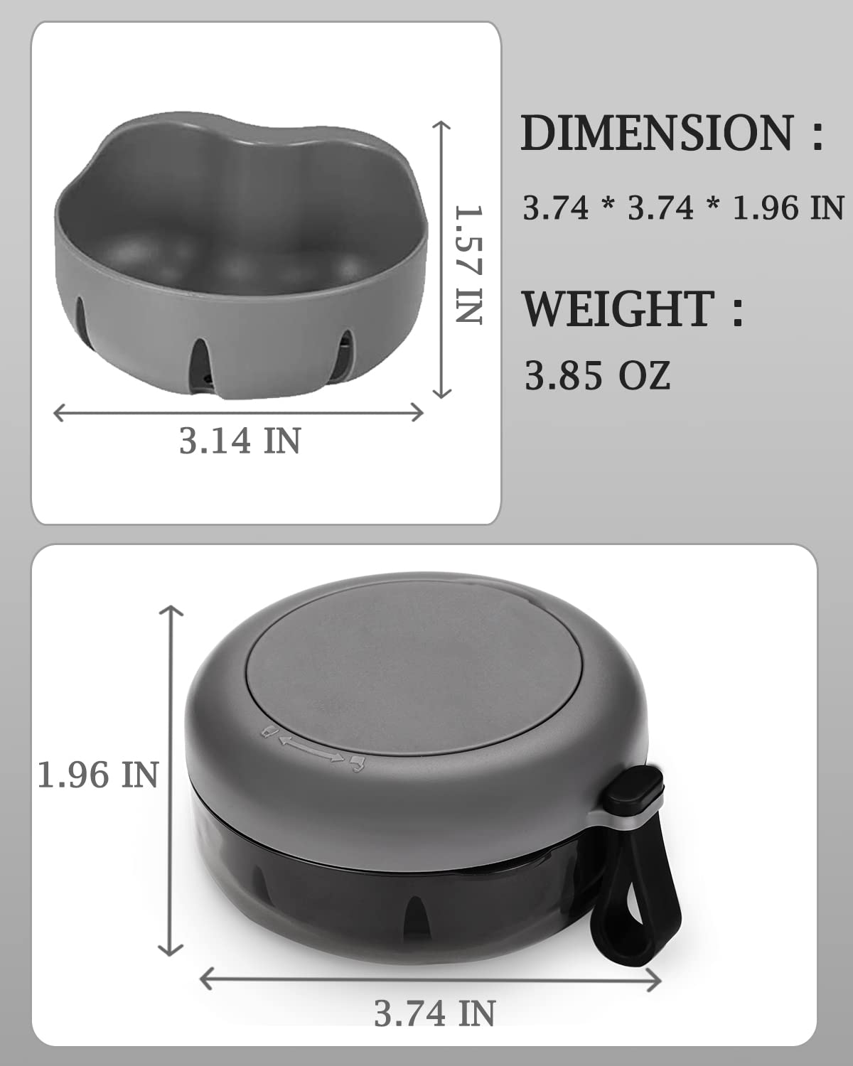 Durable materials PP PS and silicone used in denture box