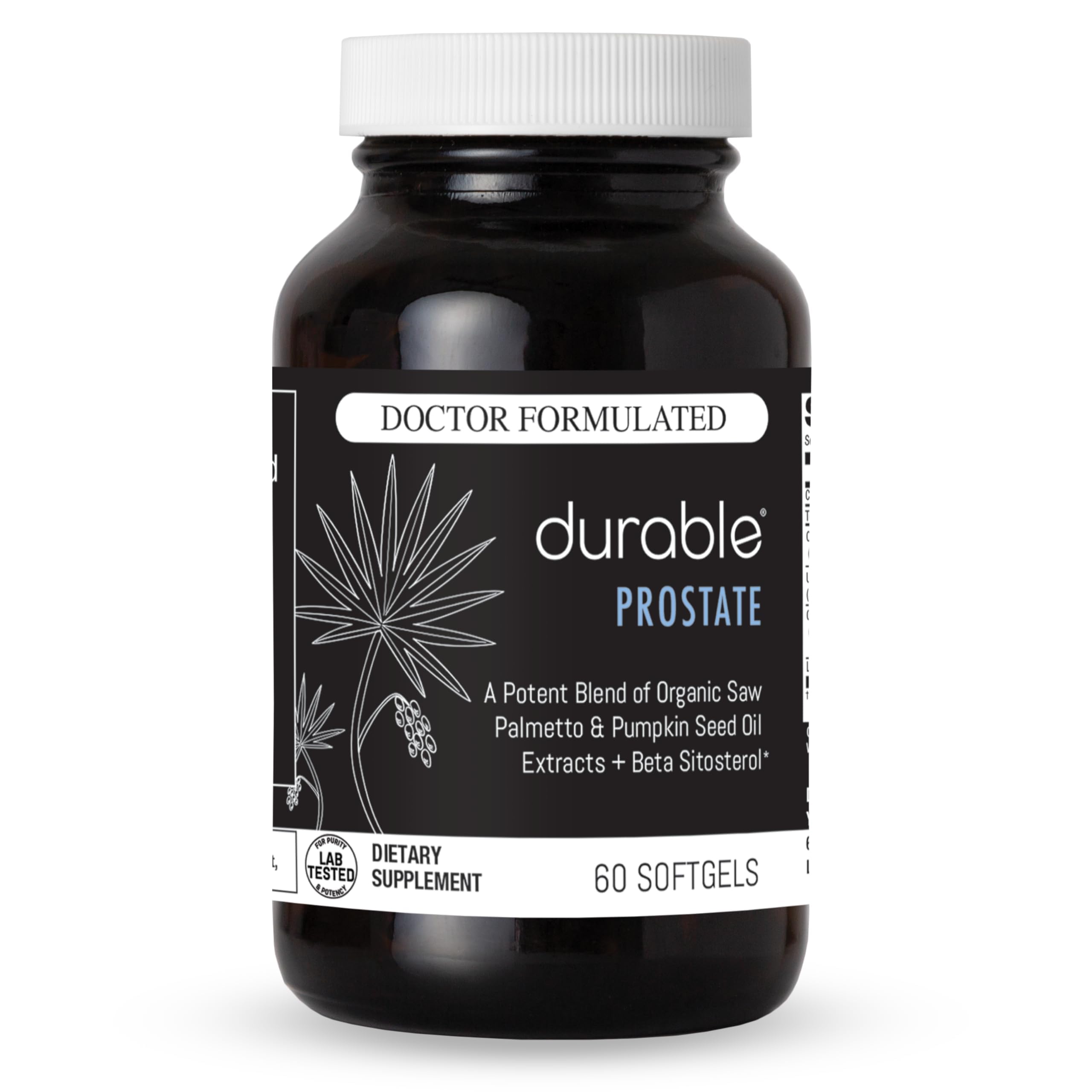 Durable Prostate bottle and label