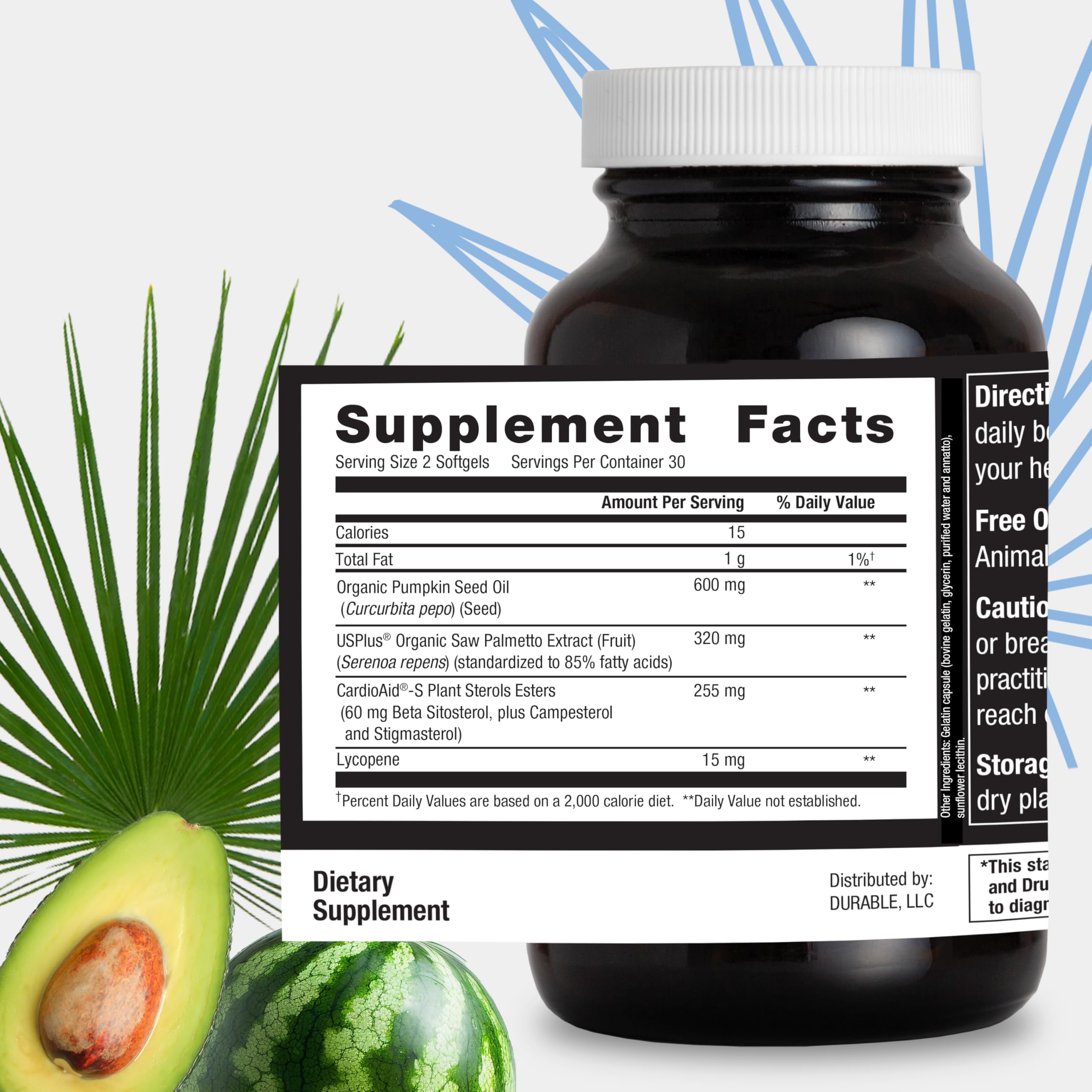 Organic pumpkin seed oil and lycopene graphics